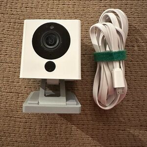 Wyze White and Gray Webcam with USB Cable